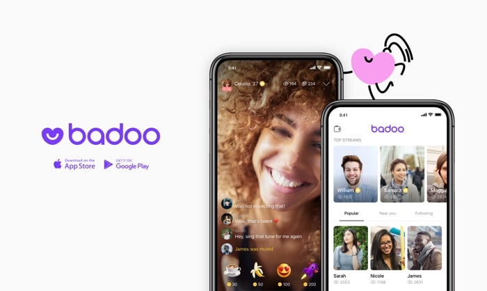 Badoo dating app profielen screenshot